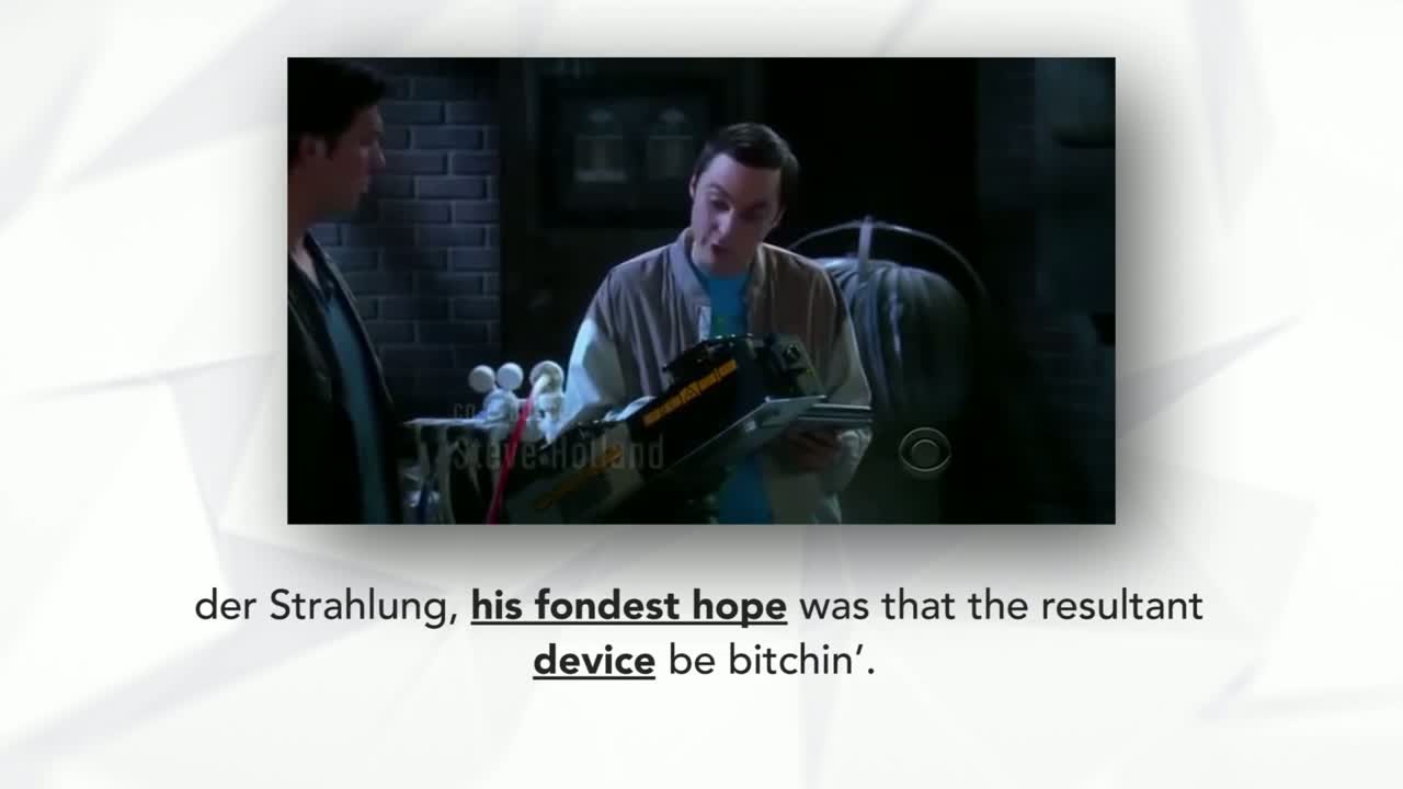 پوستر آموزش زبان انگلیسی با سریال تئوری بیگ بنگ انفجار ماه