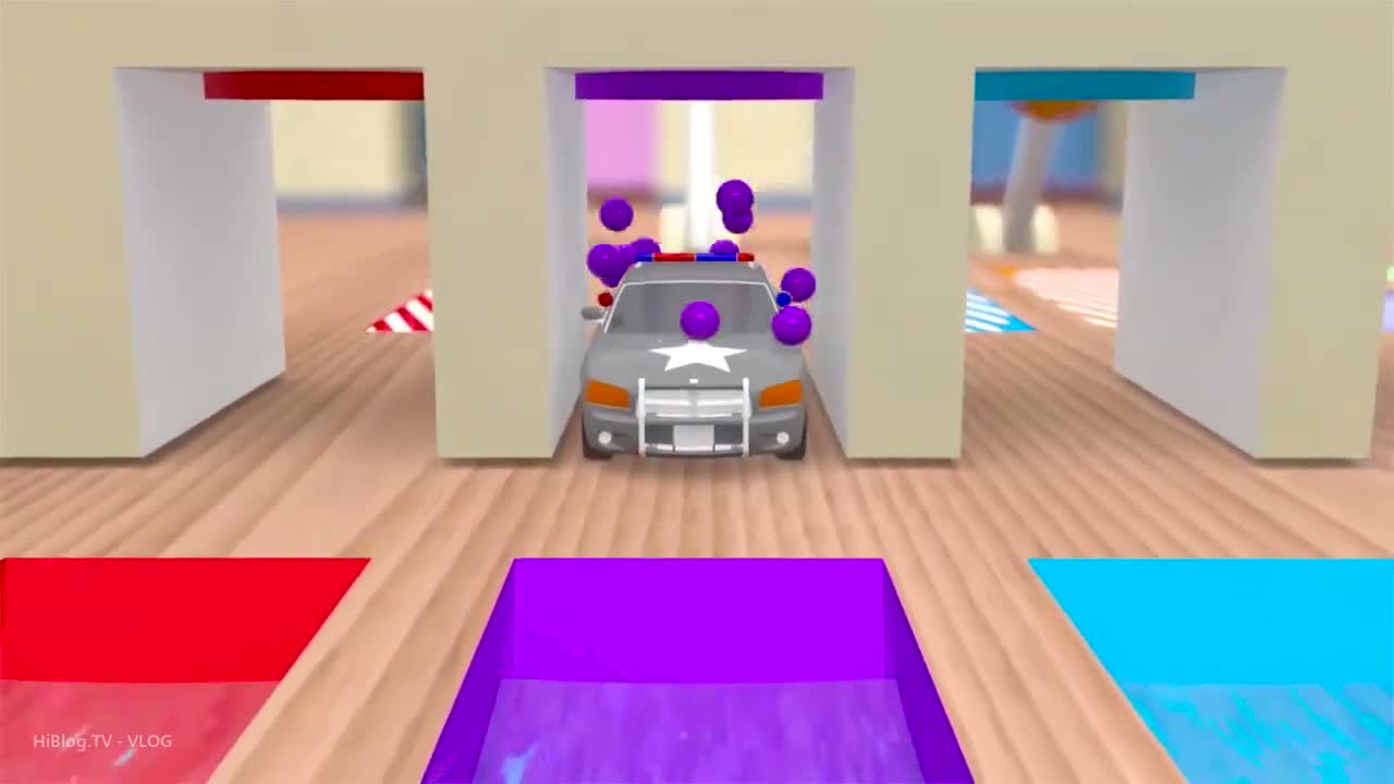 آموزش رنگ‌ها به کودکان با وسایل نقلیه خیابانی | پنج میمون بامزه