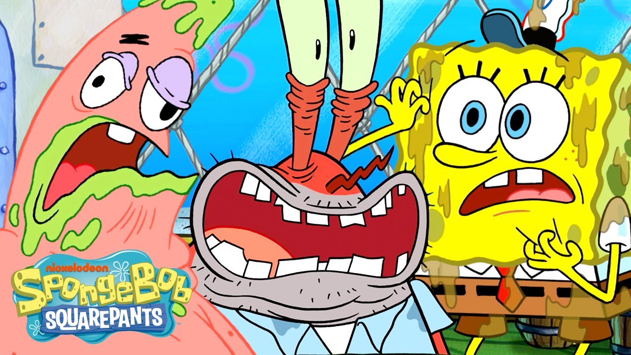 باب‌اسفنجی در قرنطینه — صحنهٔ کامل (ویدیوی رسمی @SpongeBobOfficial)
