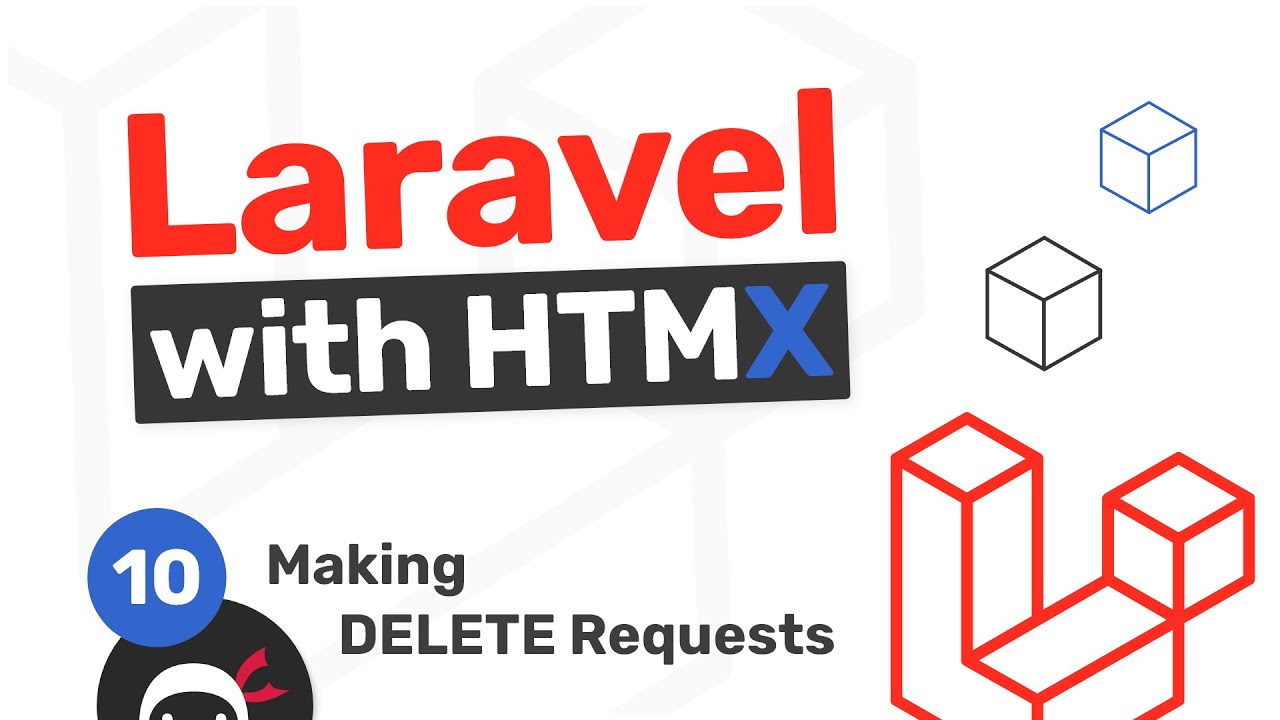پوستر آموزش لاراول با HTMX - ایجاد درخواست‌های حذف ویدیو شماره ۱۰