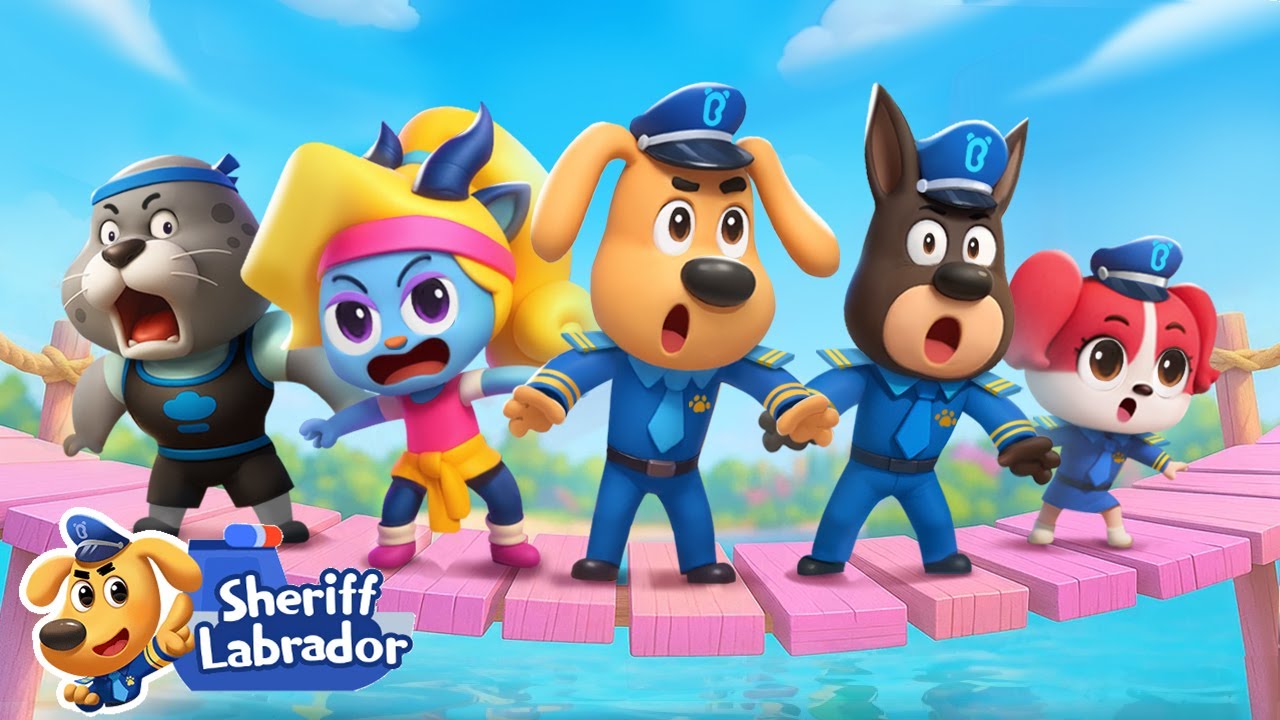 پوستر بازی‌های آبی راز شهر آبی انیمیشن کودکان قوانین ایمنی شریف ال