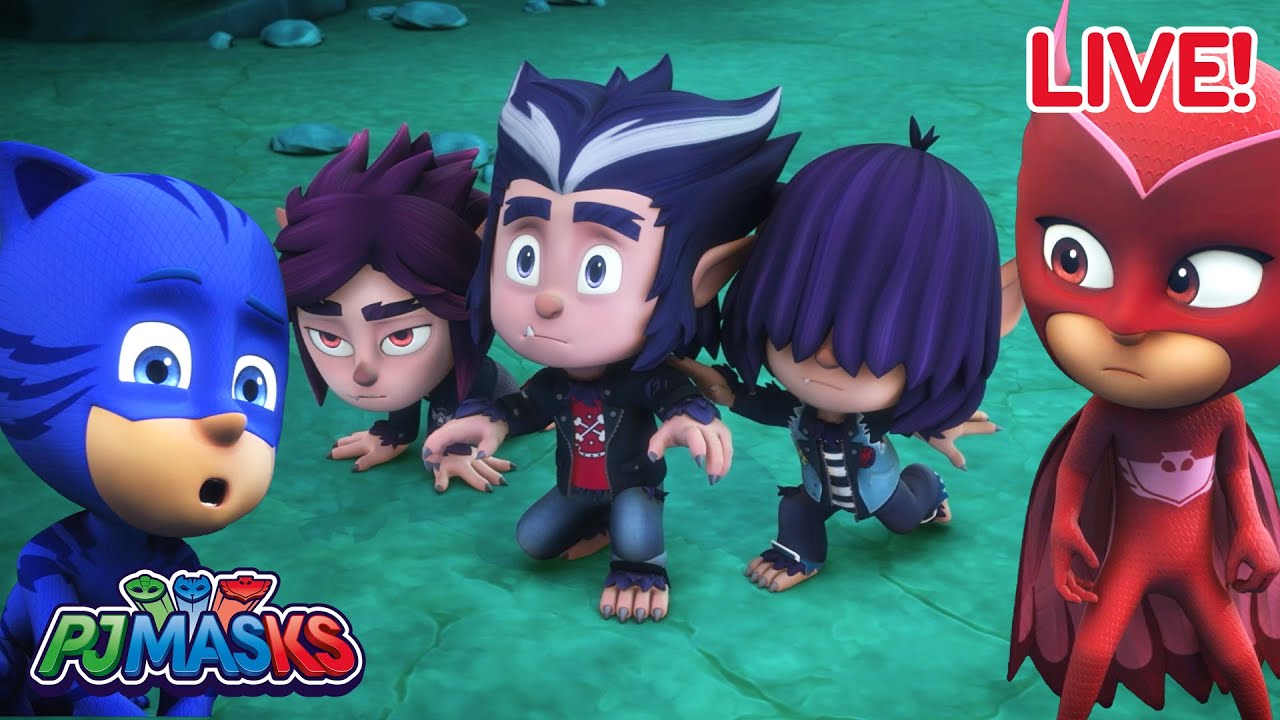 پوستر 🔴 زنده! قسمت‌های کامل PJ Masks 🔴 اولت در آسمان! بیشتر از...