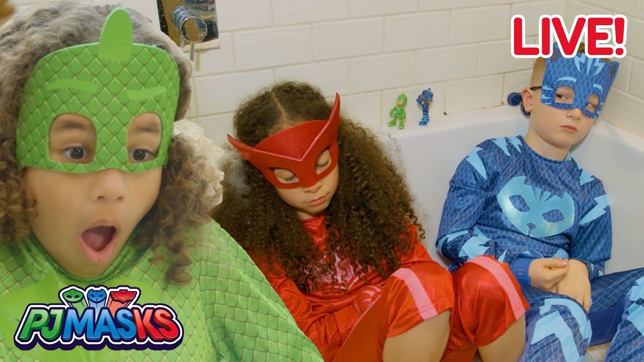 پوستر 🔴 زنده 24/7! قهرمانان پی جی ماسک در زندگی واقعی 🔴 بازی...