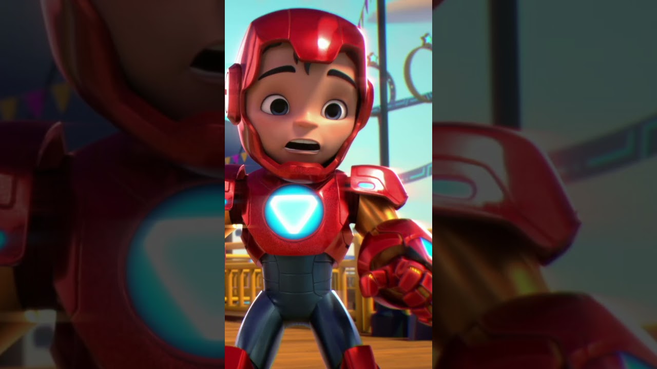 پوستر تیم آهنی مقابل یک مرغ رباتیک عظیم و خطرناک روبرو می‌شود!...