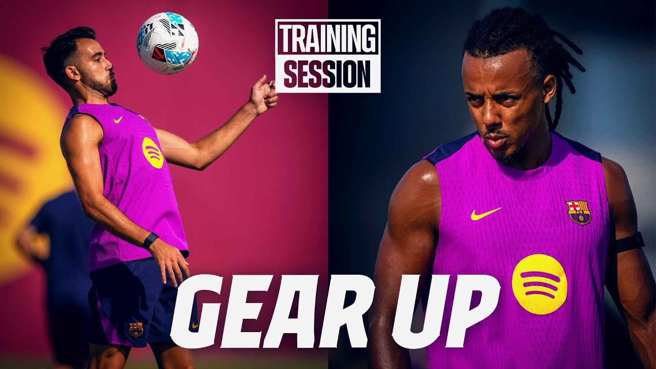 پوستر آماده شدن برای ورود به لالیگا 🔜💪 تمرین تیم بارسلونا 🔵🔴