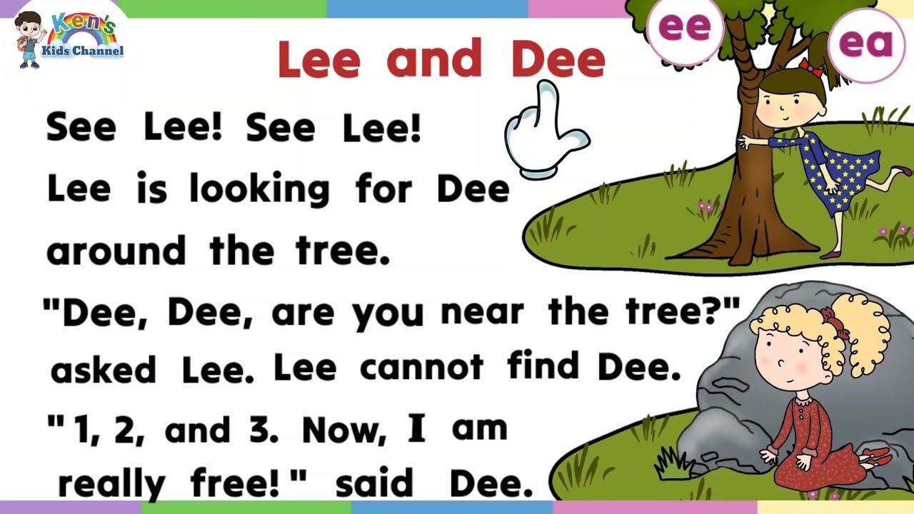 پوستر تمرین خواندن داستان‌های ساده درس خواندن انگلیسی برای کودکان...