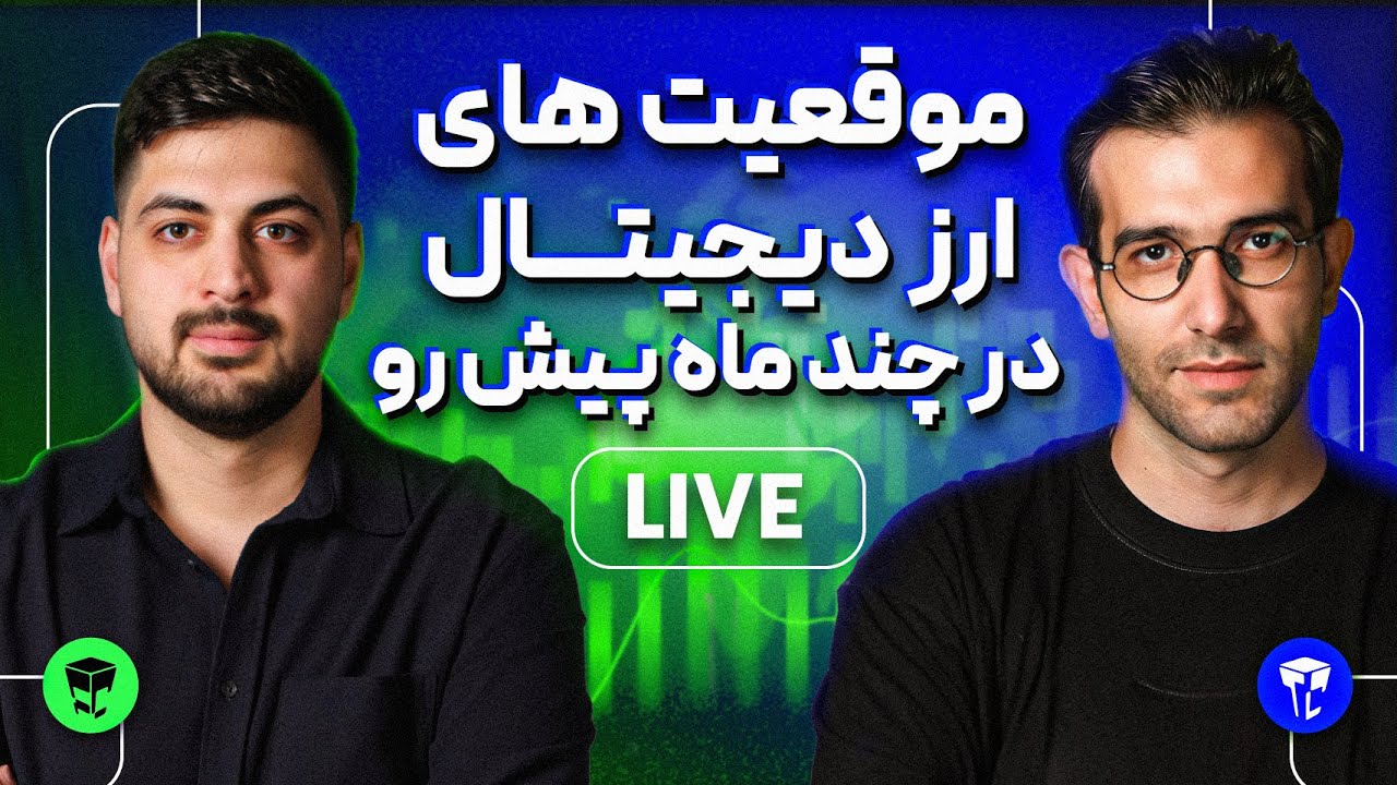 پوستر بررسی بازار ارزهای دیجیتال و فرصت‌های آینده در بازار کریپتو