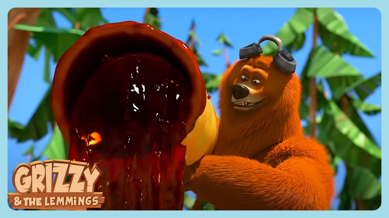 پوستر گریزی و لمینگ‌ها - هنر خرس وحشی‌زاده زو انیمیشن برای کودکان...