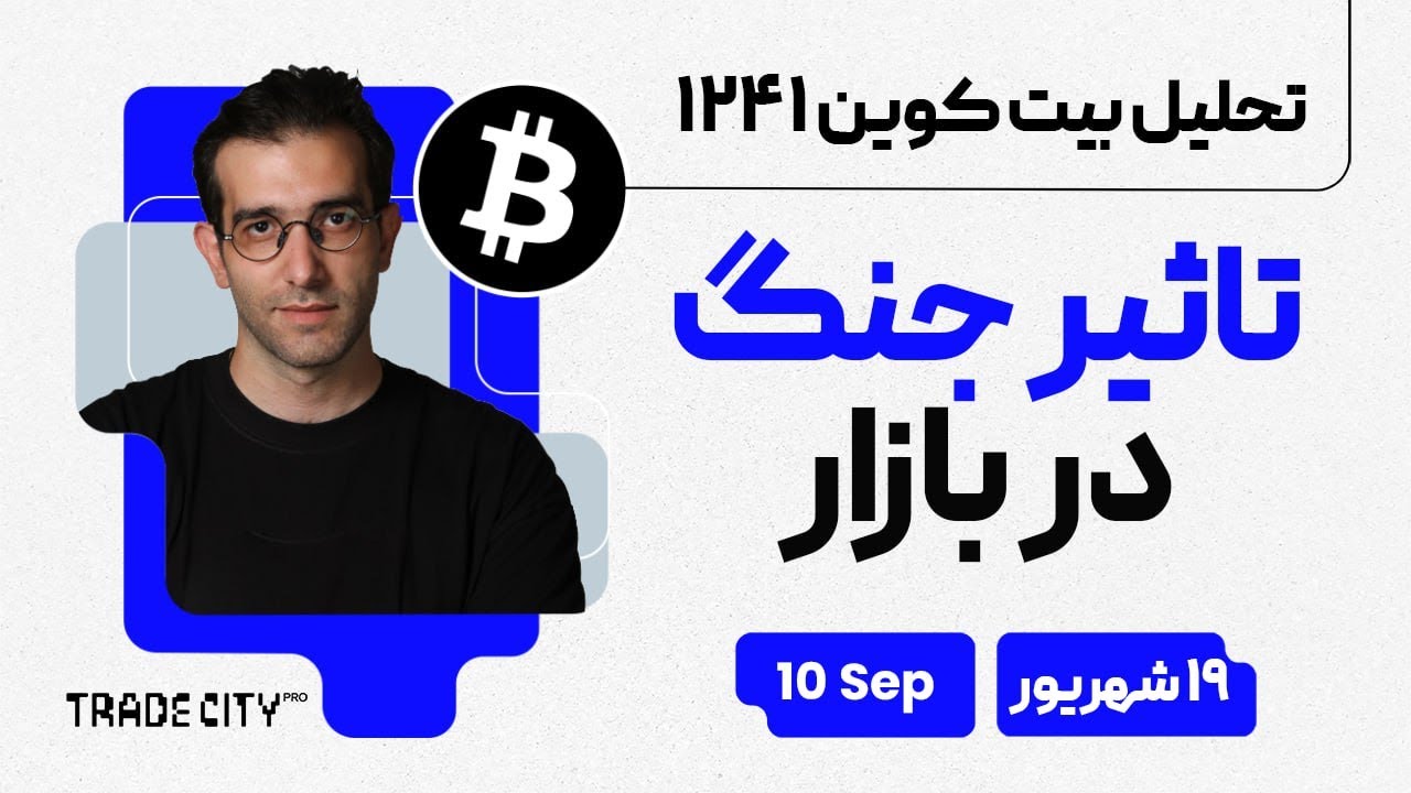 پوستر تحلیل روزانه بیت‌کوین و اتریوم تاثیر جنگ در بازار