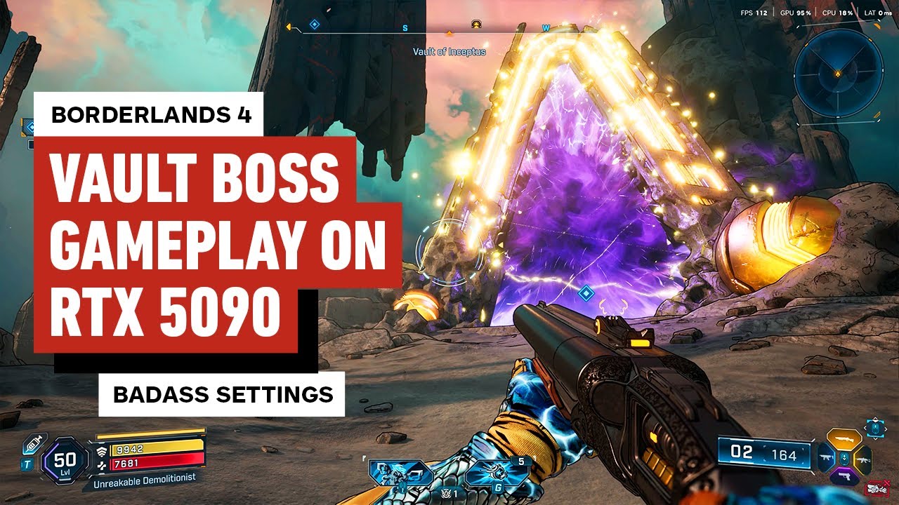 پوستر بازی Borderlands 4 بازی با رئیس Vault در RTX 5090 - 4K،...