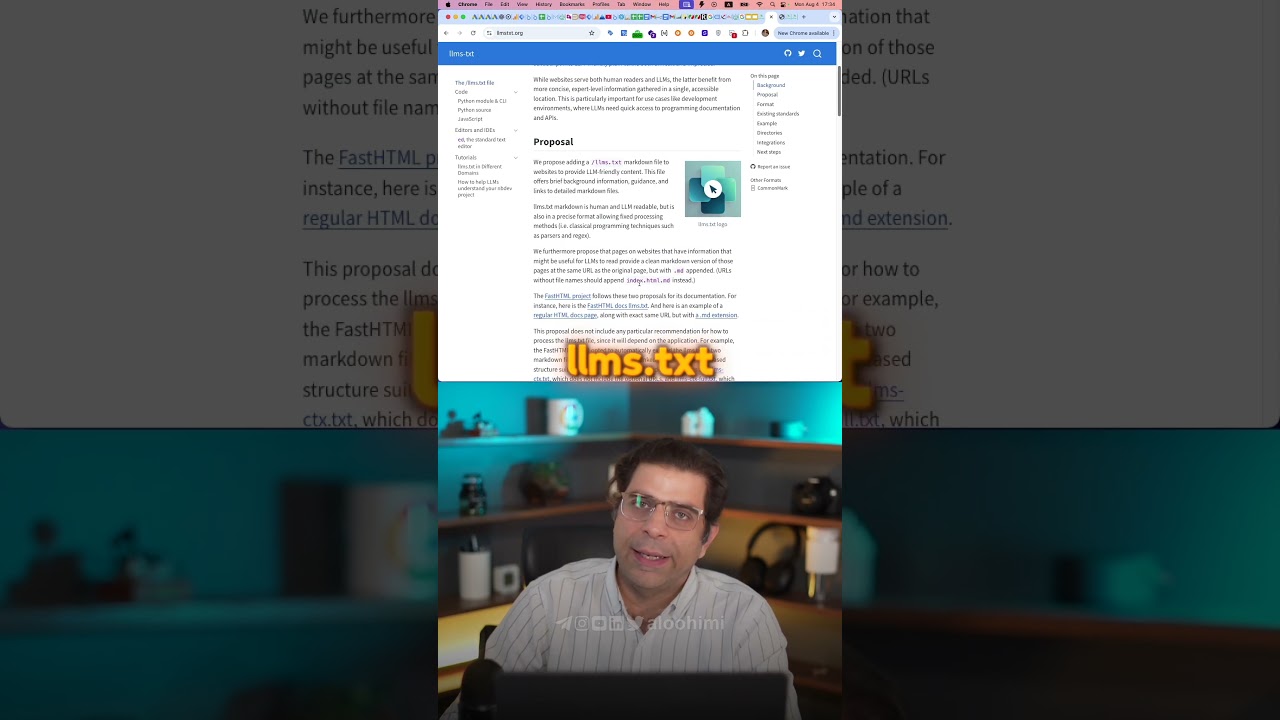 نمایش فایل llms.txt در خروجی هوش مصنوعی