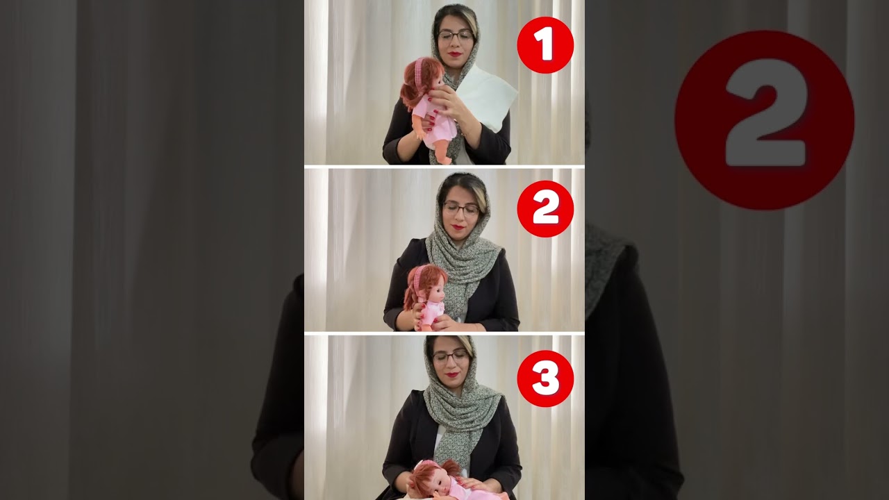 طرز صحیح آروغ گرفتن از نوزاد؛ شگفت‌انگیز! ❤️🍃