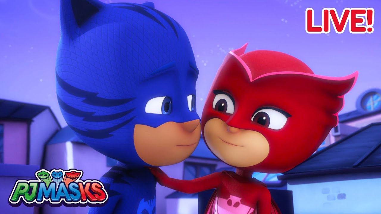 پوستر 🔴 زنده! قسمت‌های کامل PJ Masks 🔴 اولت در آسمان! بیشتر از...