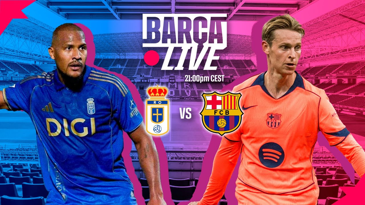 پوستر 🔴 پخش زنده بارسا رئال اویدو مقابل FC بارسلونا لالیگا ۲۵/۲۶...