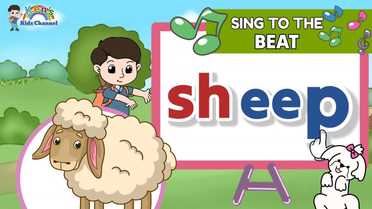 پوستر کلمات دایگراف هم‌خوان ش یادگیری خواندن فونیکس جذاب برای...