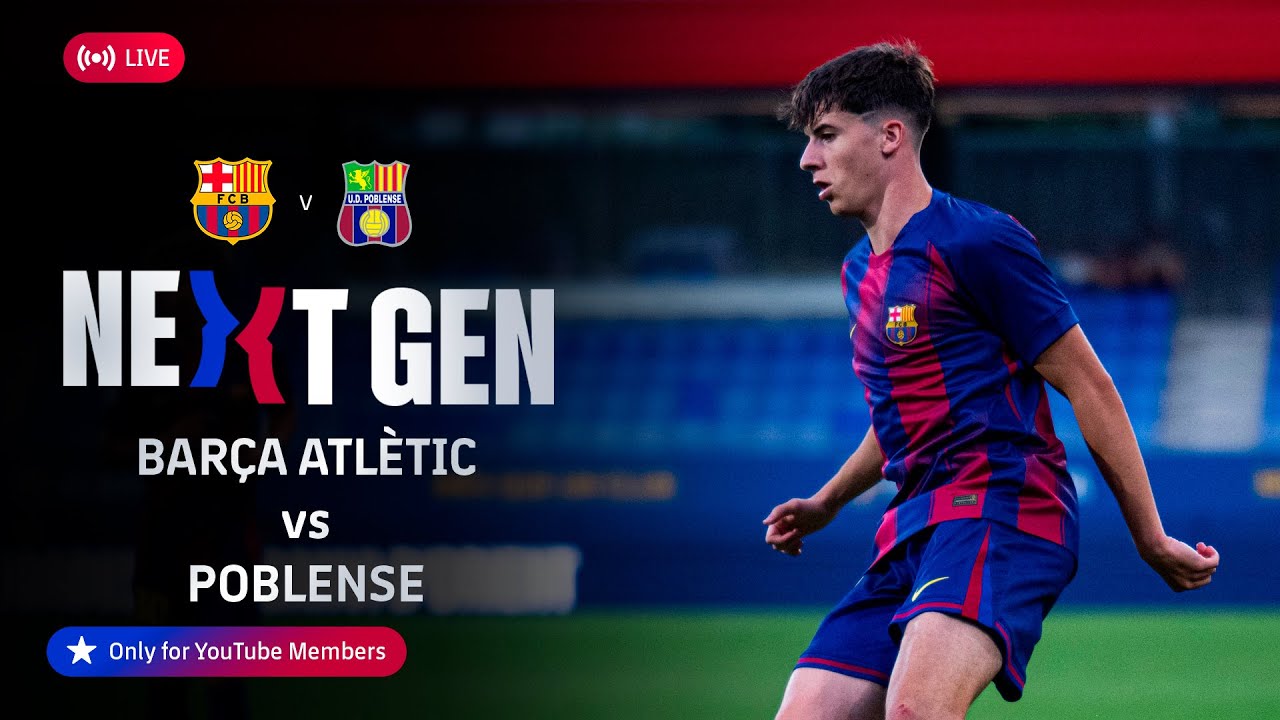 پوستر نسل جدید بارسلونا بازی بارça اتلتیک vs پوبلنسه