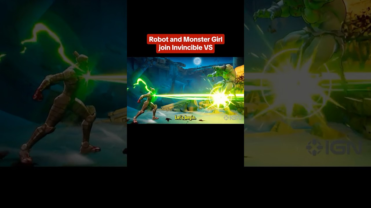 پوستر نبرد ربات و دختر هیولایی در تریلر جدید Invincible VS!