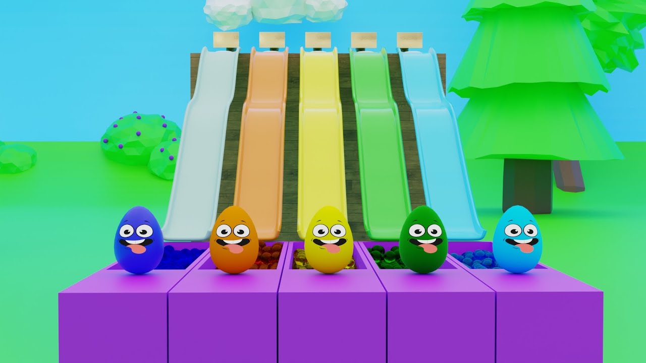 رنگ آمیزی تخم‌مرغ و یادگیری رنگ‌ها - شعرهای کودکانه و موزیک‌های بچه‌ها