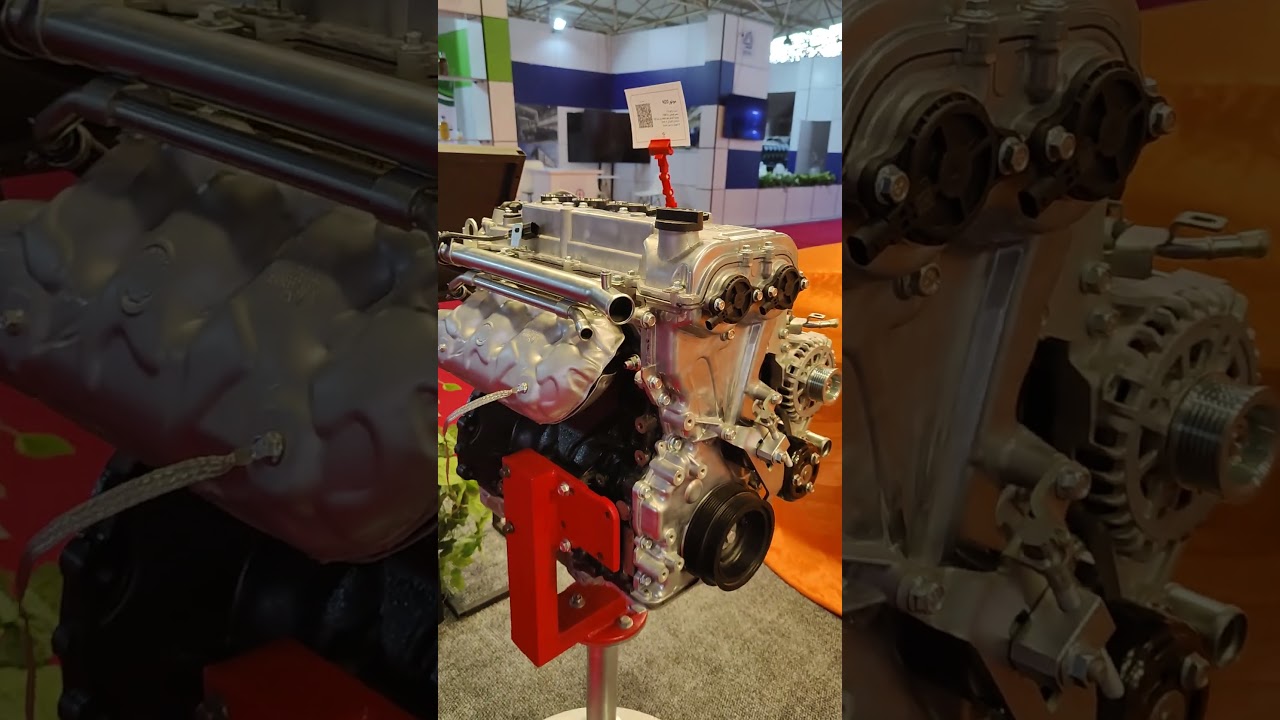 پوستر بررسی موتور دو لیتری آریا توان و فناوری در یک خودرو