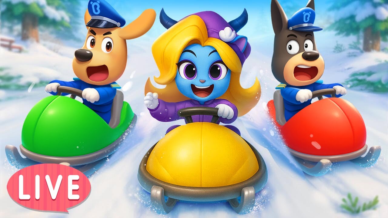 پوستر 🔴پخش زنده روز برفی داستان مفید کارتون پلیسی قوانین ایمنی...