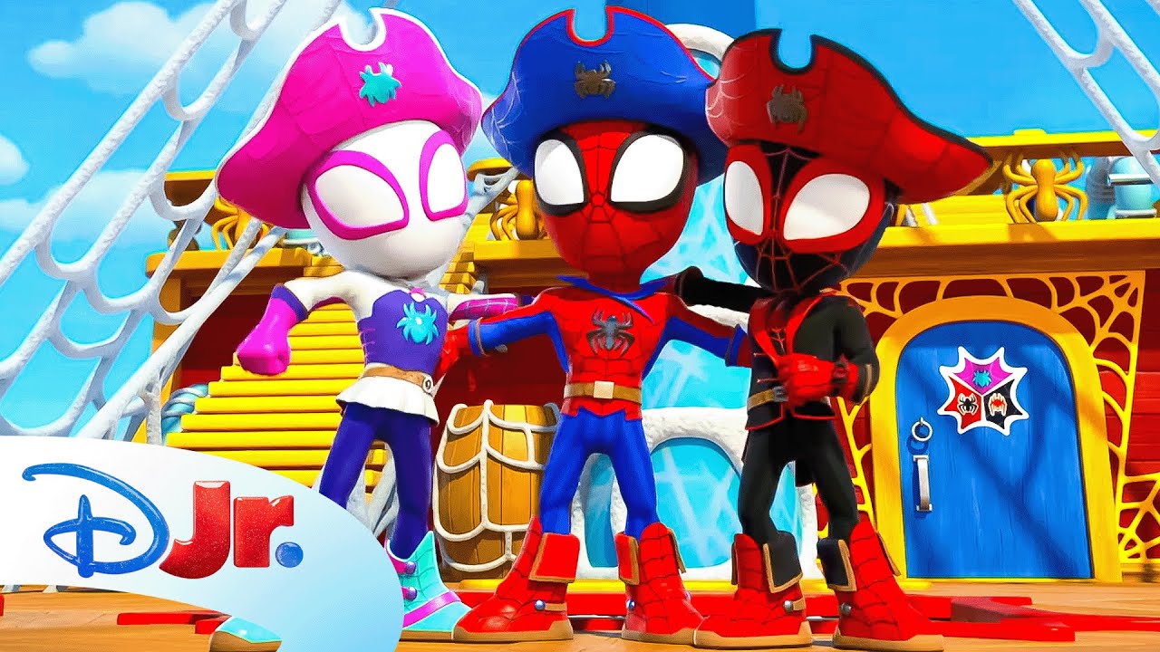 پوستر مبارزه اسپایدرمن و دزدان دریایی با گرین گابلین آهنگ وب‌های...