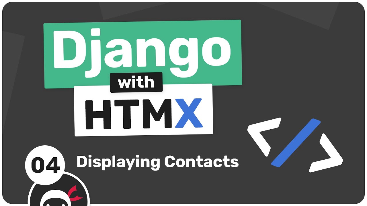 پوستر آموزش Django با HTMX - نمایش اطلاعات تماس