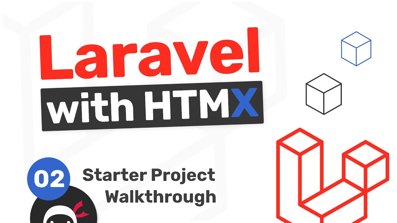 پوستر آموزش لاراول با HTMX - مرور پروژه شروعی 2