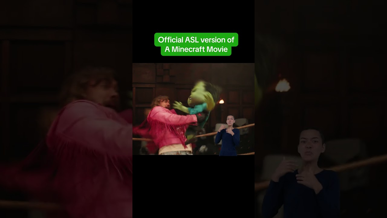 پوستر نمایش فیلم ماینکرافت در ماکس به همراه نسخه زبان اشاره...