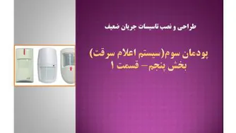 سیستم اعلام سرقت- پودمان سوم- بخش 5- قسمت 1-