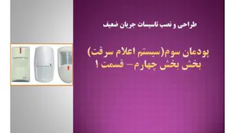 سیستم اعلام سرقت- پودمان سوم- بخش 4- قسمت 1-