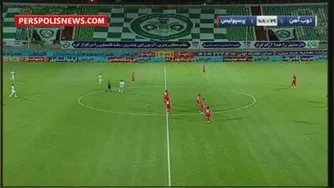 گل اول پرسپولیس به ذوب آهن توسط شهریار مغانلو
