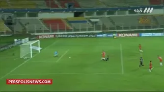 گل اول پرسپولیس به گوا توسط شهریار مغانلو