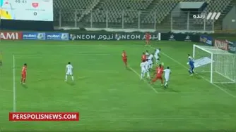 گل اول پرسپولیس به الریان توسط کمال کامیابی‌نیا