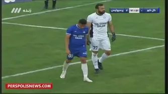 گل چهارم پرسپولیس به گل گهر با گل به خودی زنده روح