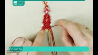 آموزش بافت دستبند مکرومه با گره پایه