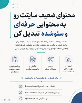 تولید محتوا و سئوی صفحه iAM شما