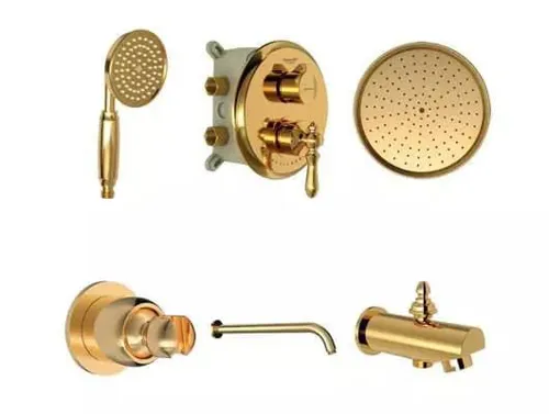 شیر حمام توکار طلا