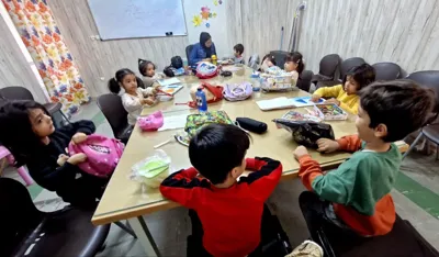 کلاس نقاشی کودکان در قزوین