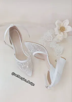 طرح پولکی کفش عروس