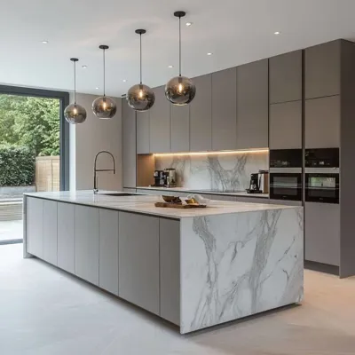 نما کابینت سنگی و جزیره ای