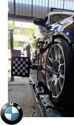 اسکن سه بعدی وضعیت چرخ های BMW