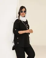 ست مانتو وشلوار بغل دکمه مینا