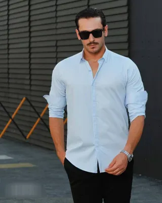 پیراهن دکمه مخفی 