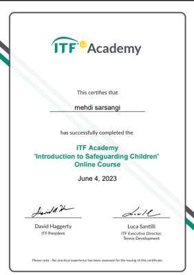 مربی حرفه ای تنیس