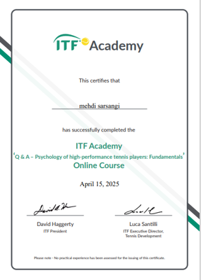 مربی تنیس بزرگسالان در کرج