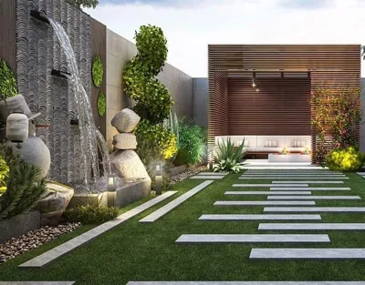 آبنمای مدرن سنگی