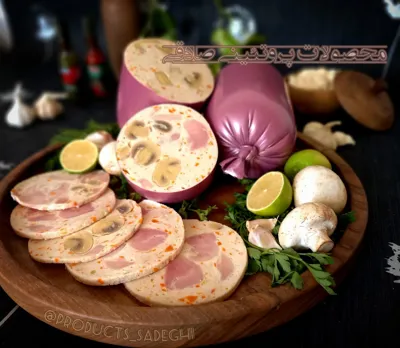 کالباس مرغ وقارچ 