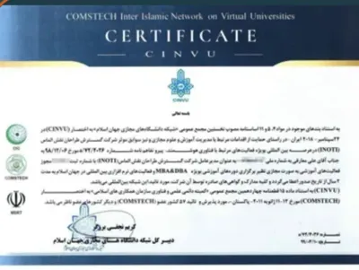  دانشگاه های مجازی جهان اسلام  

  مجوز آموزش مجازی از CINVU اخذ مجوز فعالیت آموزش مجازی، در حوزه‌ی فعالیت‌های نرم افزاری آی‌نوتی، آموزش‌های MBA و DBA از شبکه دانشگاه‌های مجازی جهان اسلام (CINVU )