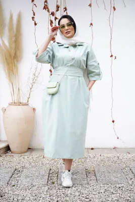 🔴🔴کفتان  لنین کمردار 🔴🔴  سايز  فری سایزاز ۳۸تا٤۶ رنگبندي:  4رنگ پك: 4 مشکی تک هم موجوده قد کار :  ۱۳۲ عرض سینه  ۶۲ قیمت:۳۳۸ تولیدی تارکان