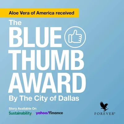 کمپانی فوراور ، ملقب به آلوئه‌ورای آمریکا دو جایزه برای تلاش های بهداشت محیطی دریافت کرد




برای هشتمین سال به سازنده و توزیع کننده محصول آلوئه ورا جایزه  BLUE THUMB و جایزه پیشگیری از آلودگی اعطا شد.




آلوئه ورا آمریکا به تست وجود هر گونه آلاینده احتمالی از تخلیه آب تولیدی خود از طریق فرآیندهای شیمیایی سربلند بیرون آمده. 

 این به سازنده و توزیع کننده کمک کرده است تا به 168 نتیجه نمونه برداری بی نقص متوالی از فاضلاب و 14 بازرسی کامل دست یابد. 👌👍